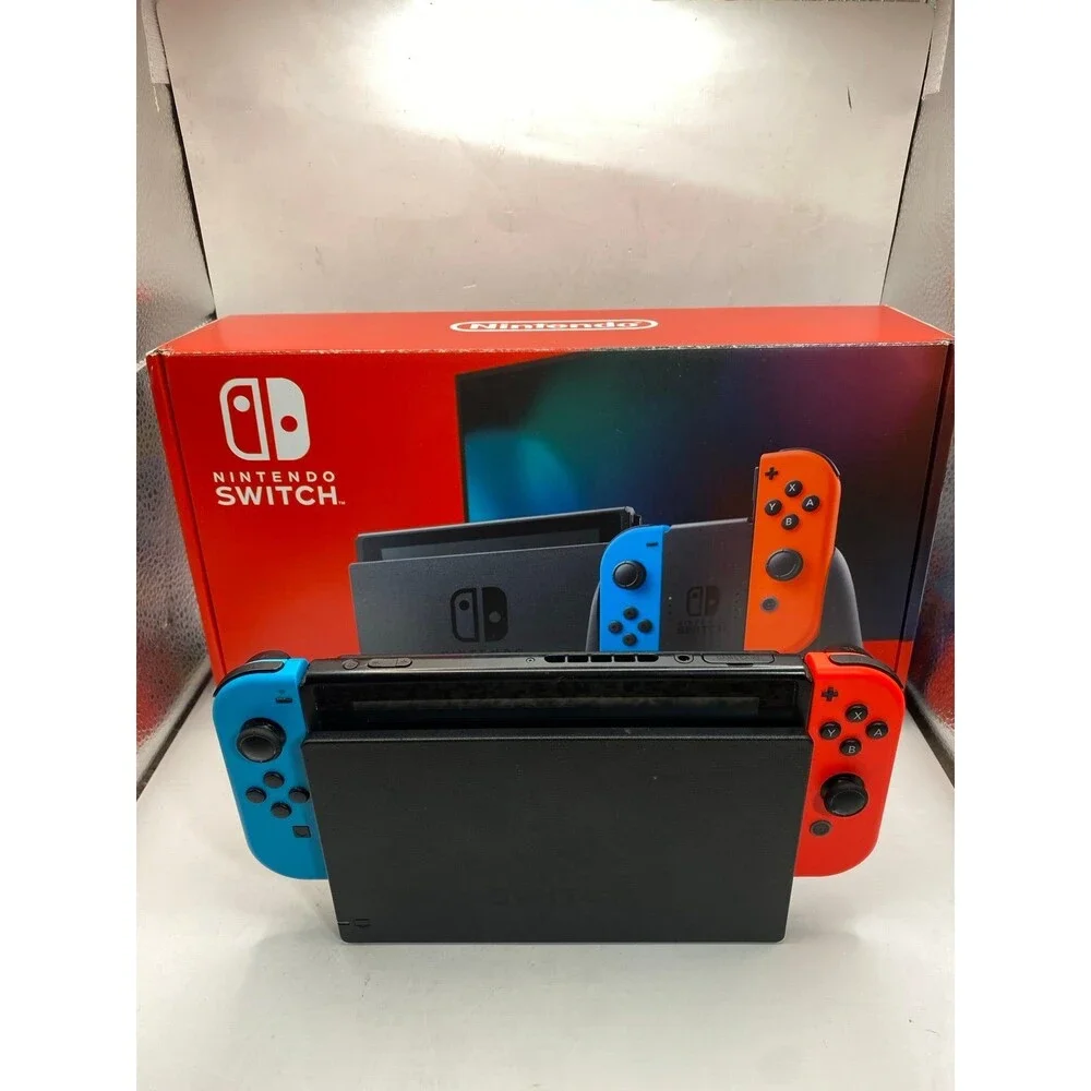 Nintendo Switch 1 neon Red Blue 32GB Handheld Console + Dock Complete In Box